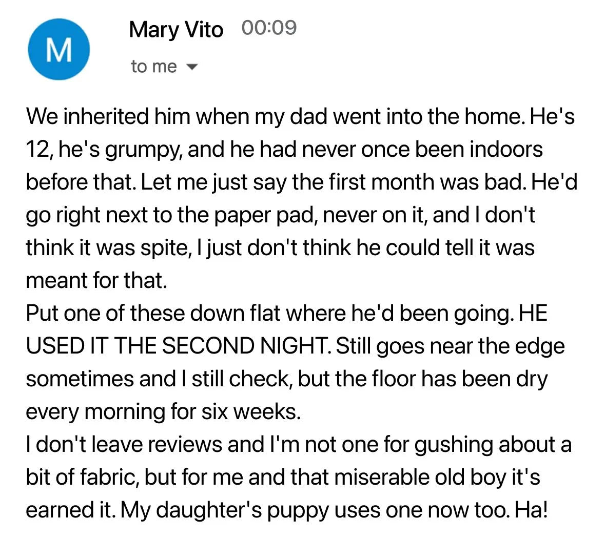 This thing worked as described and gave my dog more DIGNITY in her age