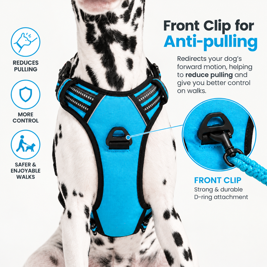No-Pull Dog Harness with Neck Buckle