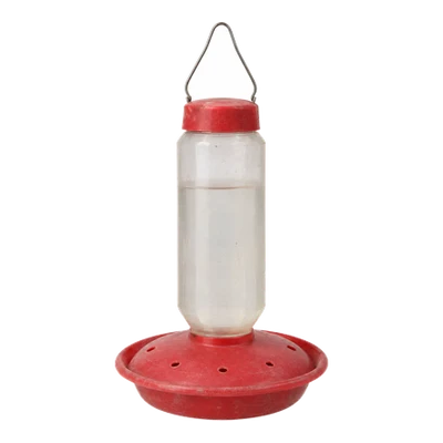 Typical bottle hummingbird feeder